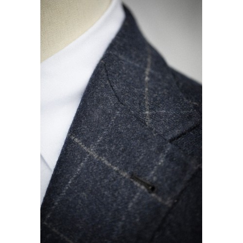 Char-Navy Windowpane by the Ficus